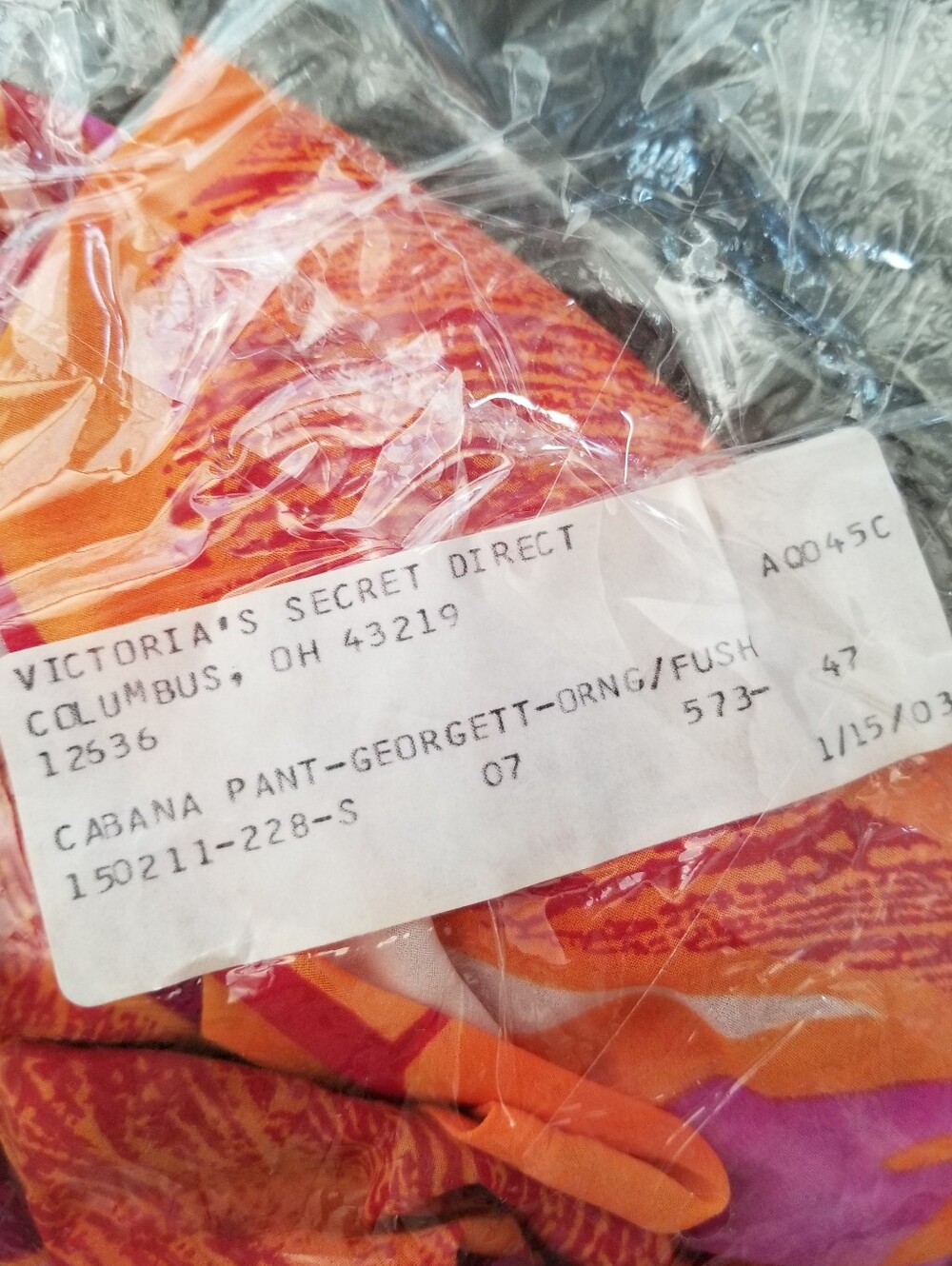 ❗Vintage Victoria's Secret Tropical Floral Orange Fuchsia Swim Cover Up Pants S❗ - Picture 6 of 6